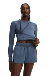 Cotton On Body Active Workout Longsleeve In Blue