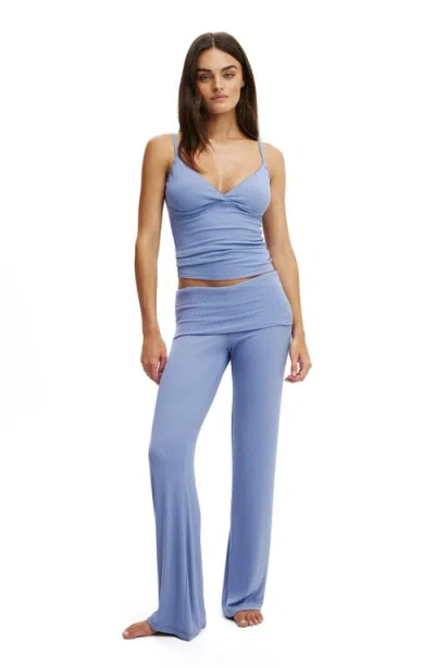 Cotton On Body Airy Soft Roll Waist Pant In Blue