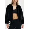 Cotton On Body Ariel Faux Fur Bomber Jacket In Black