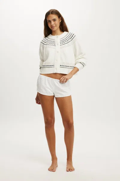 Cotton On Body Bed Short In Coconut Milk Dobby
