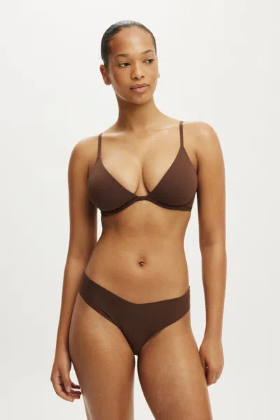 Cotton On Body Bestee Plunge Bra In French Roast