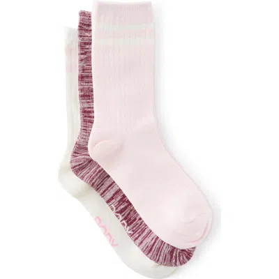 Cotton On Body Body Crew Socks 3pk In Deep Red Cherry Dream