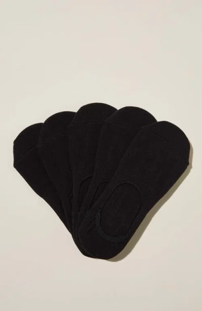 Cotton On Body Body Invisible Socks 5pk In Black