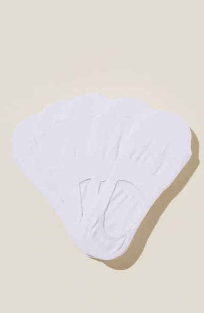 Cotton On Body Body Invisible Socks 5pk In White