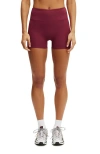 Cotton On Body Active Ultra Soft Roll Over Shortie Short In Sangria