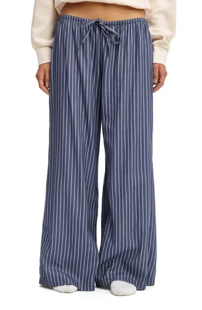 Cotton On Body Cloud Soft Wide Leg Flannel Pant In Blue