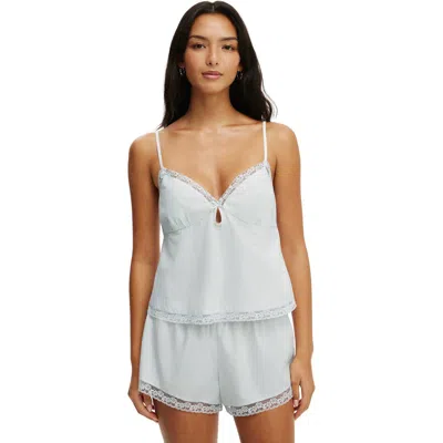 Cotton On Body Cotton Soft Keyhole Cami In Blue