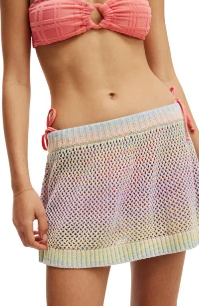 Cotton On Body Crochet Beach Skirt In Pink Space Dye Crochet