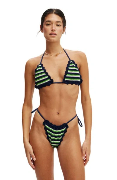 Cotton On Body Crochet Slider Triangle Bikini Top