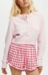 Cotton On Body Cropped Knit Cardigan In Marshmallow