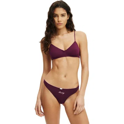 Cotton On Body Demi Jersey Bralette In Burgundy