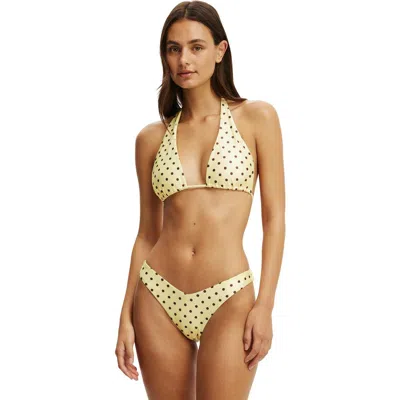 Cotton On Body Dip Front High Side Brazilian Bikini Bottom In Neutral