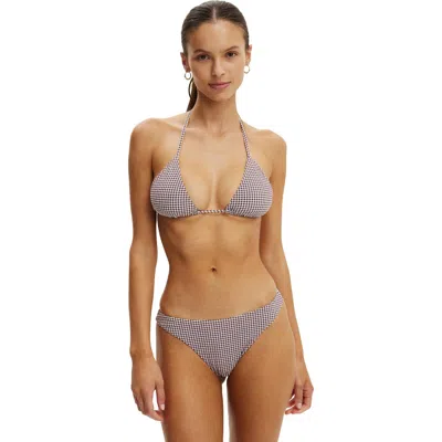 Cotton On Body Dip Front High Side Brazilian Bikini Bottom In Black