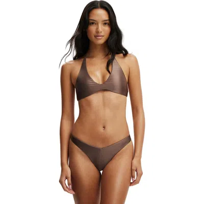 Cotton On Body Dip Front High Side Brazilian Bikini Bottom In Multi