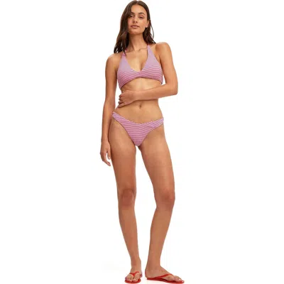 Cotton On Body Dip Front High Side Brazilian Bikini Bottom In Pink