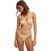 Cotton On Body Dottie Woven Underwire Bra In Coral Yellow Check