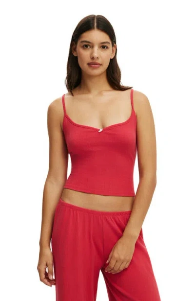 Cotton On Body Dreamy Soft Pointelle Cami In Red