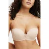 Cotton On Body Everyday Lace Strapless Push Up 2 Bra In Frappe