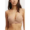 Cotton On Body Everyday Lace Strapless Push Up 2 Bra In Maple Sugar