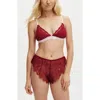 Cotton On Body Everyday Lace Triangle Padded Bralette In Deep Red