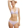 Cotton On Body Everyday Lace Triangle Padded Bralette In Lavender