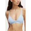 Cotton On Body Everyday Lace Triangle Padded Bralette In Windsurfer