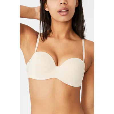 Cotton On Body Everyday Strapless Lightly Lined T-shirt Bra In Frappe