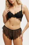 Cotton On Body Eyelash Lace Underwire Bra In Black