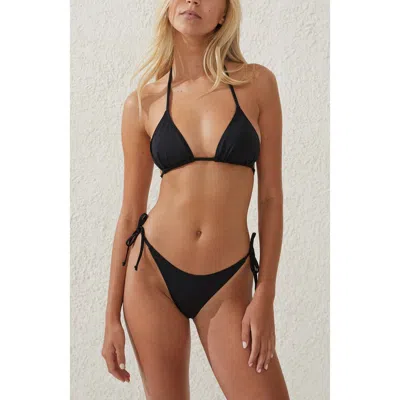 Cotton On Body Fixed Tie Side Brazilian Bikini Bottom In Black