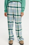 Cotton On Body Flannel Boyfriend Boxer Pant In Remmi Check White Chambray