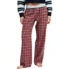 Cotton On Body Flannel Wide Leg Pant In Red