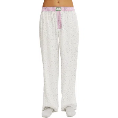 Cotton On Body Flannel Wide Leg Pant In White