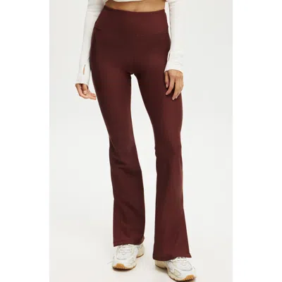 Cotton On Body Fleece Lined Split Leg Flare In Cappuccino