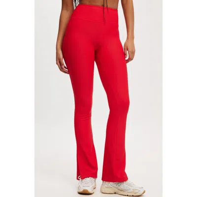 Cotton On Body Fleece Lined Split Leg Flare In Raspberry