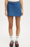 Cotton On Body Fleece Lined Wrap Skirt In Deep Blue