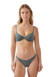 Cotton On Body Full Bikini Bottom In Dusty Khaki