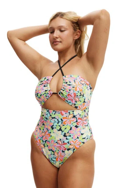 Cotton On Body Gathered Halter One Piece Brazilian