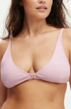 Cotton On Body High Apex Bikini Top In Pink