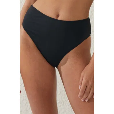 Cotton On Body Highwaisted Cheeky Bikini Bottom In Black