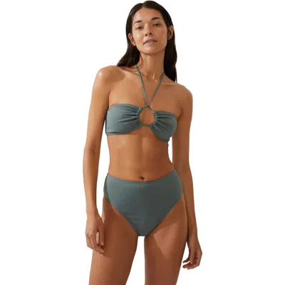 Cotton On Body Highwaisted Cheeky Bikini Bottom In Dusty Khaki
