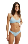 Cotton On Body Hipster Brazlian Bikini Bottom In Blue Sky Rib