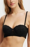 Cotton On Body Holly Lace Strapless Push Up2 Bra In Black