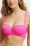 Cotton On Body Holly Lace Strapless Push Up2 Bra In Charming Pink