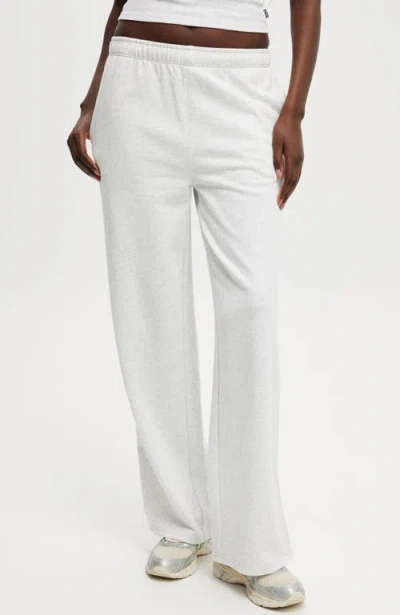 Cotton On Body Lightweight Fleece Straight Leg Sweatpant In Cloudy Grey Marle
