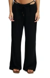 Cotton On Body Lightweight Wide Leg Beach Pant In Black