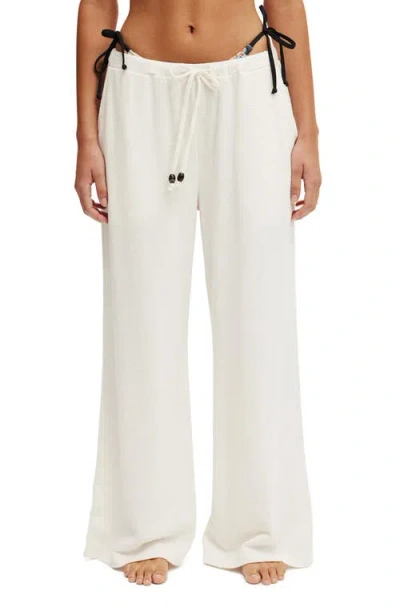 Cotton On Body Lightweight Wide Leg Beach Pant In Coconut Milk
