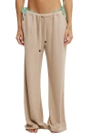 Cotton On Body Lightweight Wide Leg Beach Pant In Natural