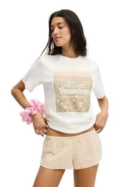 Cotton On Body Lounge Graphic Tee In White