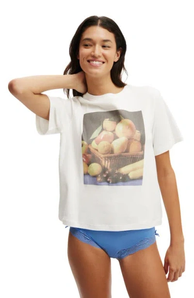 Cotton On Body Lounge Graphic Tee In Lemon Afternoon