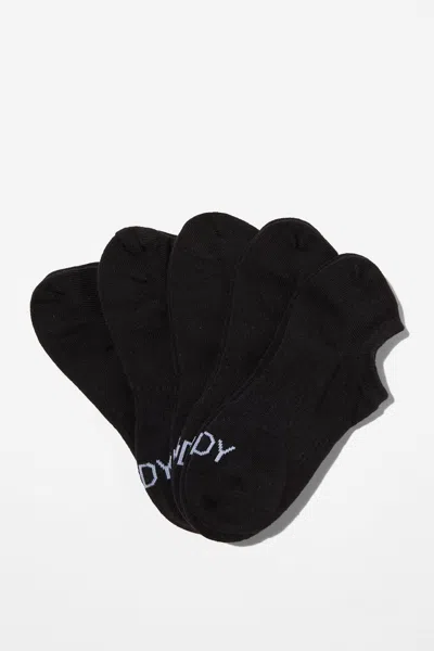 Cotton On Body Low Cut Sneaker Socks 5pk In Black